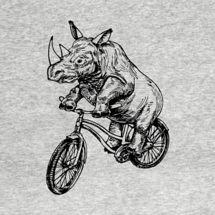 SEEMBO Rhinoceros Cycling Bicycle Cyclist Bicycling Riding Bike T-Shirt